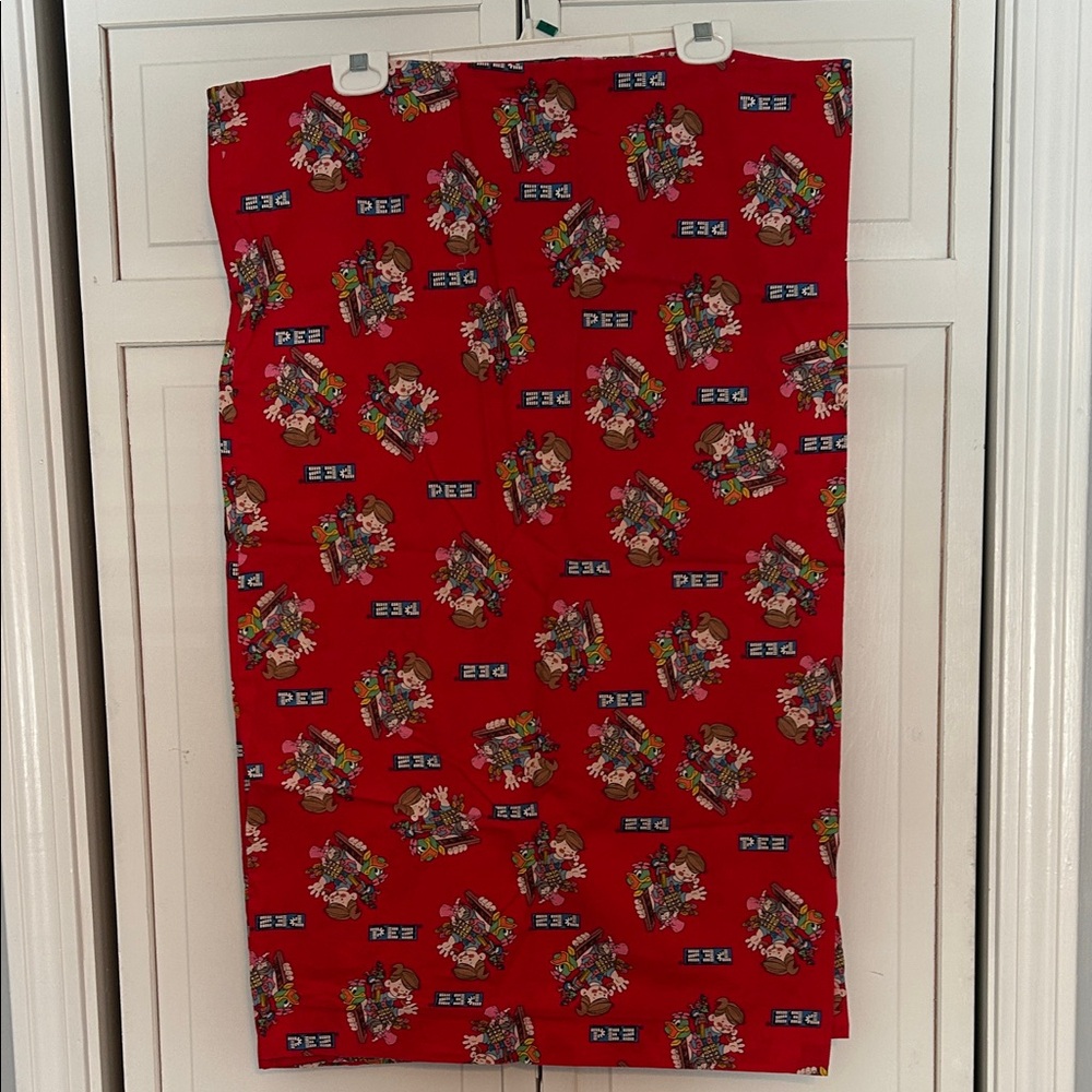 Red PEZ Patterned standard size pillowcases set of 2 handmade